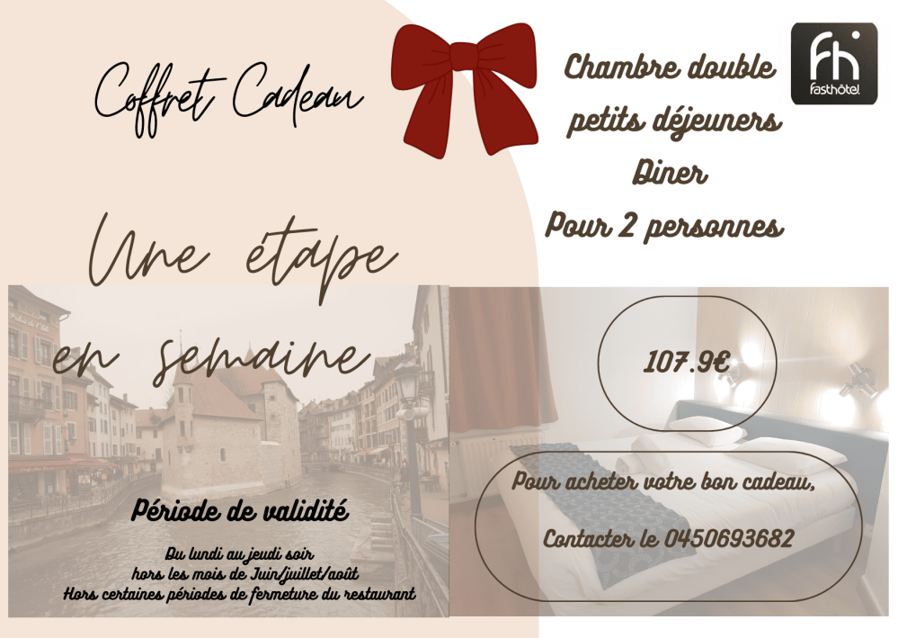 Coffret cadeau Une étape en semaine